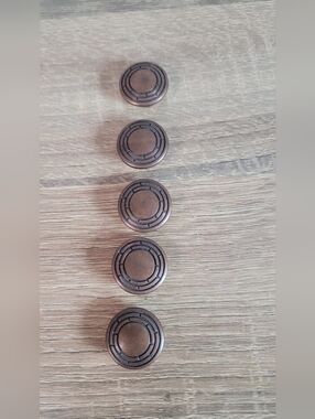 Vintage Bronze/Copper-Tone Decorative Button Covers